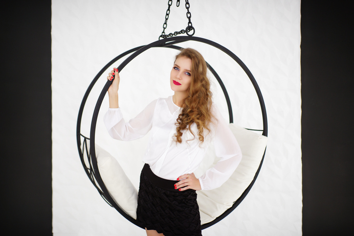 woman with swing